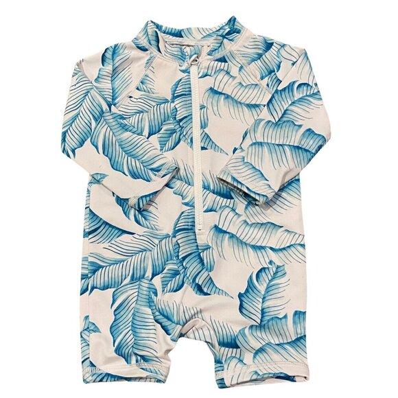 Baby Recycled Palm Leaf Rash Guard Swimsuit - Picture 1 of 2
